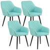 ARMLEHNSTUHL-SET 4 Stück in Kunstleder(YZ8) - Türkis, Textil (59/78/65cm) - HOMAVO