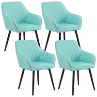 ARMLEHNSTUHL-SET 4 Stück in Kunstleder(YZ8) - Türkis, Textil (59/78/65cm) - HOMAVO