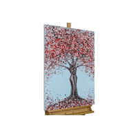 ACRYLBILD HANDGEMALT 60/90 cm - Blau/Pink, Holz/Textil (60/90cm) - KUNSTLOFT