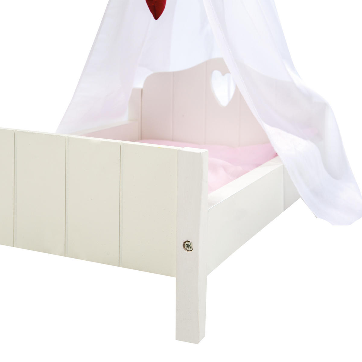 PUPPENSTANDBETT Fienchen - Weiß, Holzwerkstoff (30/60/52cm) - Roba