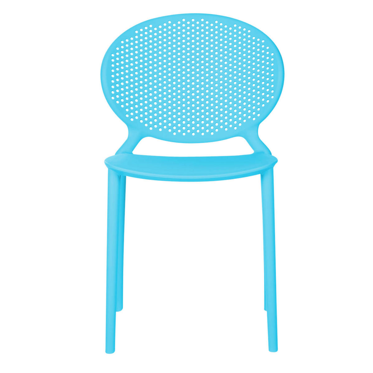 GARTENSTUHL 4er-Set Kunststoff Blau - Blau, Kunststoff (41/77/48cm) - Homestyle4u