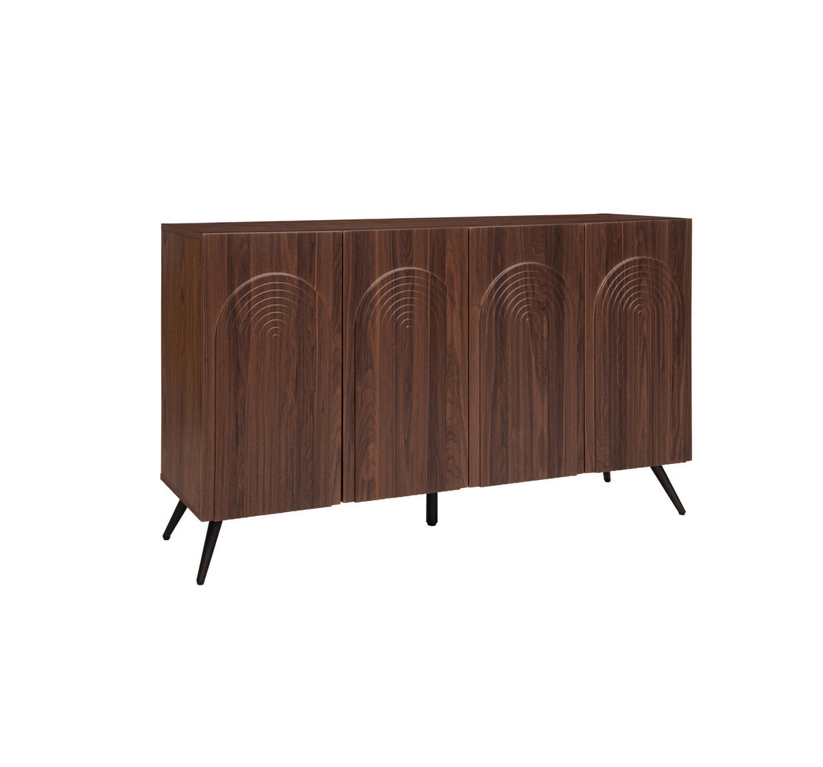 SIDEBOARD 150/38/83 cm walnussbraun aus Holzwerkstoff mit verstellbaren Einlegeböden - Walnussfarben, Holzwerkstoff (150/83/38cm) - OKWISH