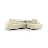 ECKSOFA Monaro Mit Schlaffunktion - Creme, Holzwerkstoff/Textil (275/202cm) - Fun Möbel