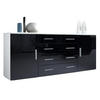 SIDEBOARD Verona Schwarz Hochglanz - Schwarz Hochglanz, Holzwerkstoff (166/72/35cm) - Vladon