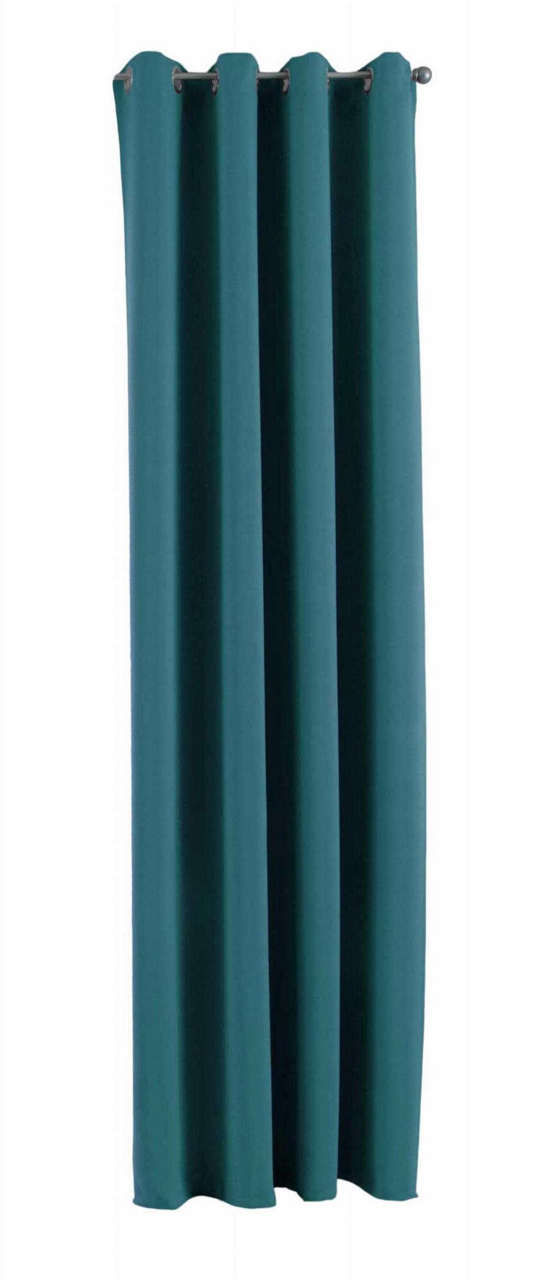 VORHANG »NEW YORK« HxB 245x140 cm Petrol - Petrol, Textil (140/245cm) - Gardinenbox
