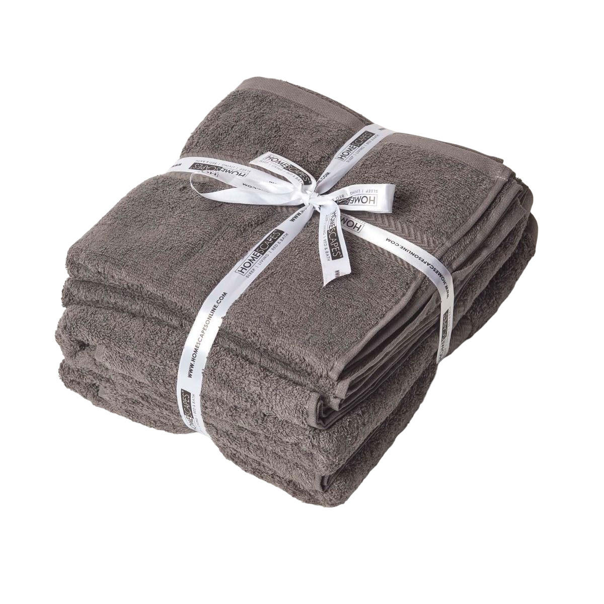 FROTTIERSET Comfort 4-teilig schiefer - Grau, Textil (70/130cm) - Homescapes