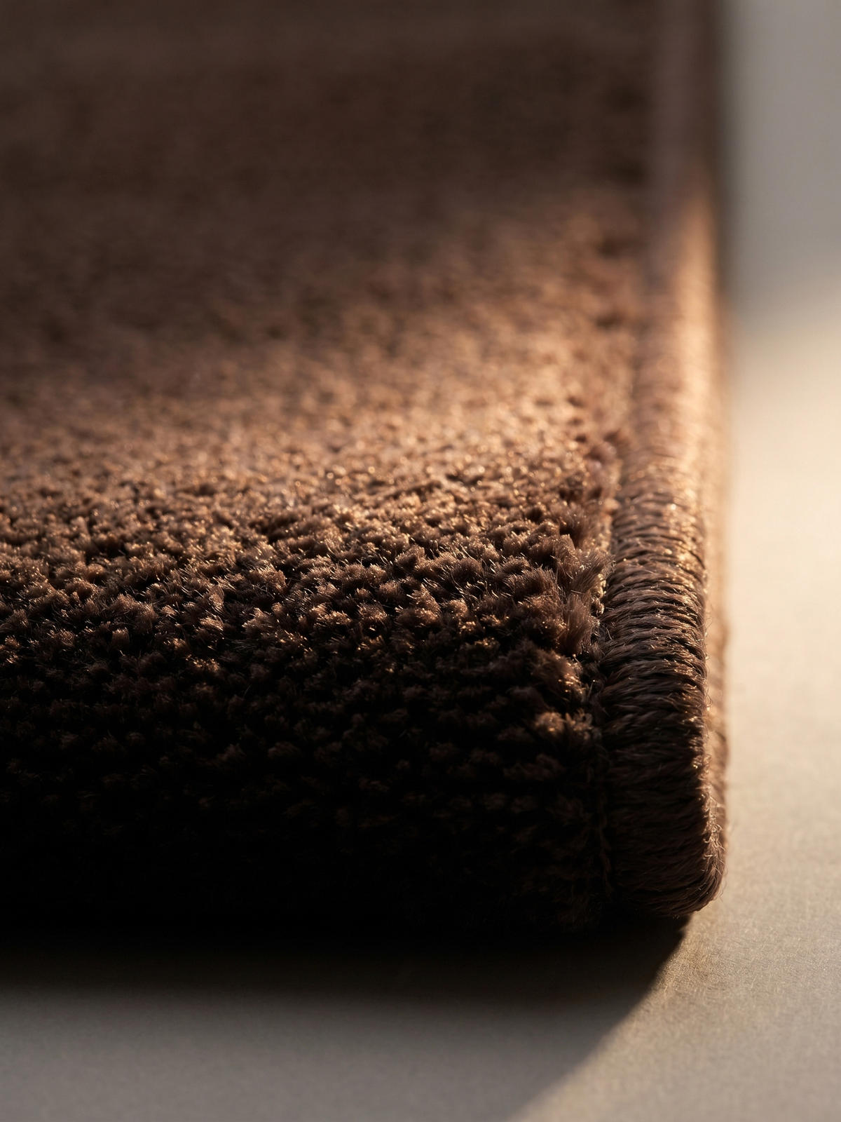 KURZFLORTEPPICH Antirutsch Uni RUTOR Polyester Braun 120 x 160 cm - Braun, Textil (120/160cm) - KADIMA DESIGN