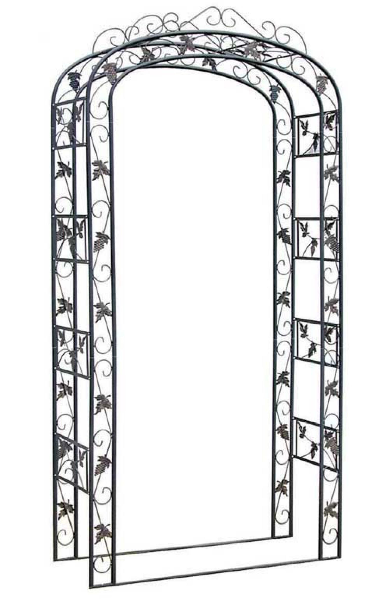 TPFGarden Rosenbogen Schwarz 120x240x45 cm