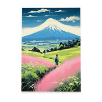 POSTER Bedeutender Mt. Fuji Blatt A3 Rahmenlos - Klar, Papier (29.7/5/42cm) - Nacnic