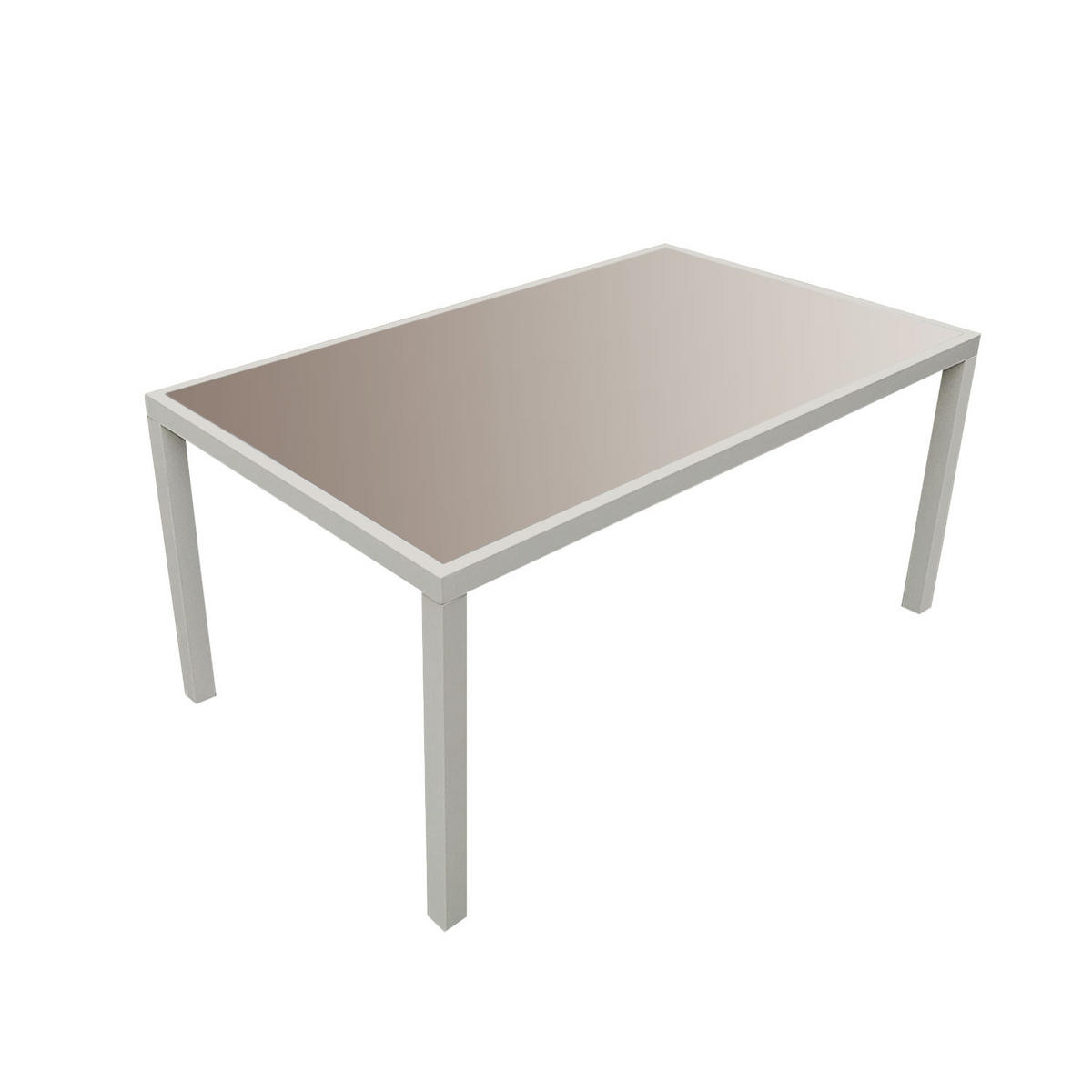 GARTENMÖBEL Bergamo Taupe 6 Plätze - Braun, Metall - Happy Garden