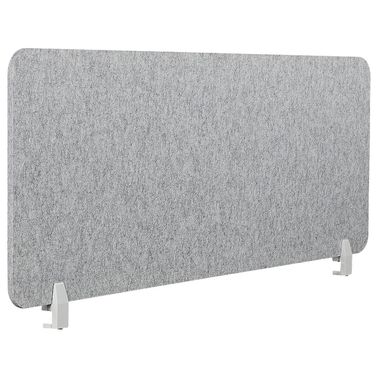 SCHREIBTISCHTRENNWAND 160 x 50 cm Hellgrau Split - Grau, Textil (160/50/1cm) - Beliani