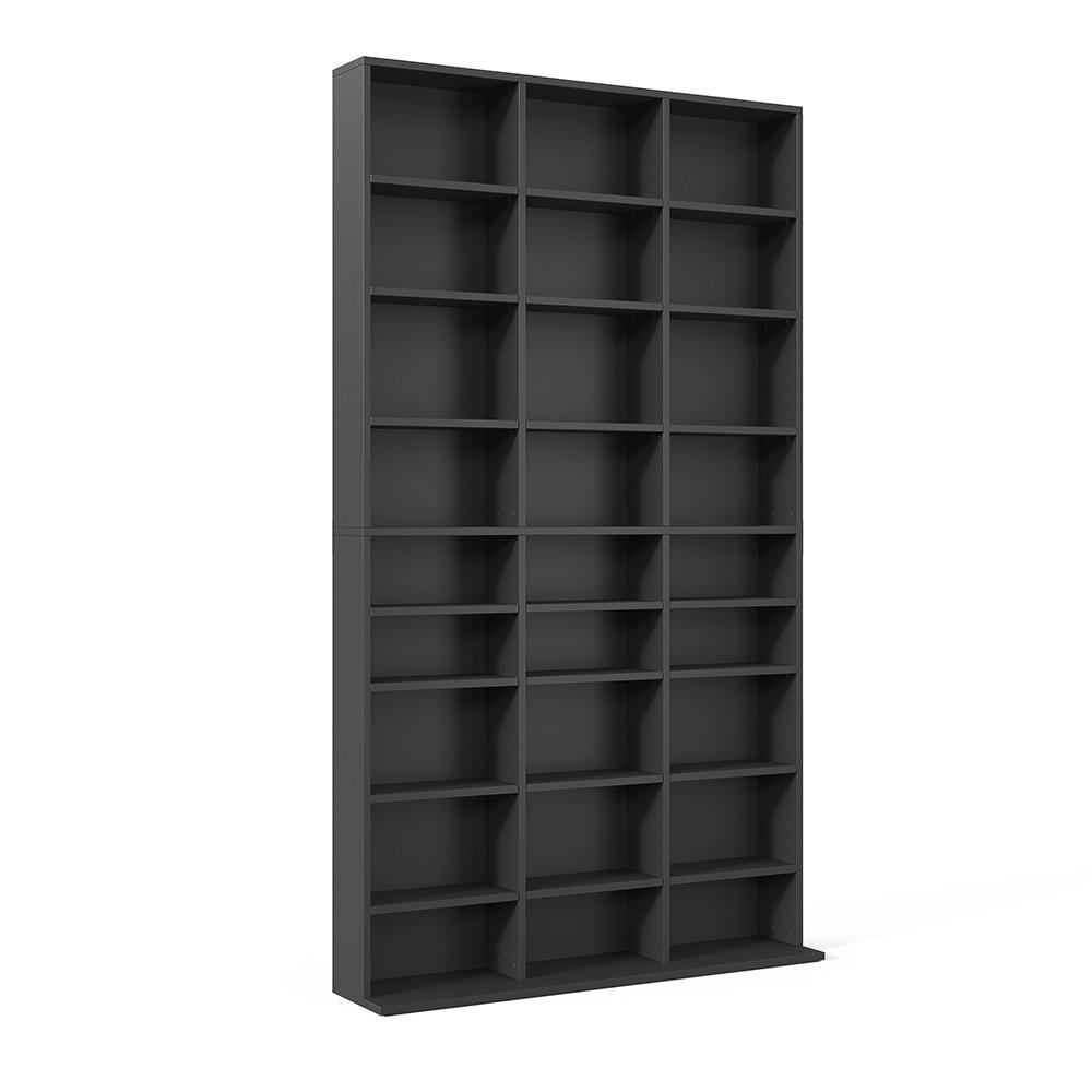 CD-REGAL Jukebox Schwarz 102 x 178 cm - Schwarz, Holzwerkstoff (102/178/16cm) - Vicco