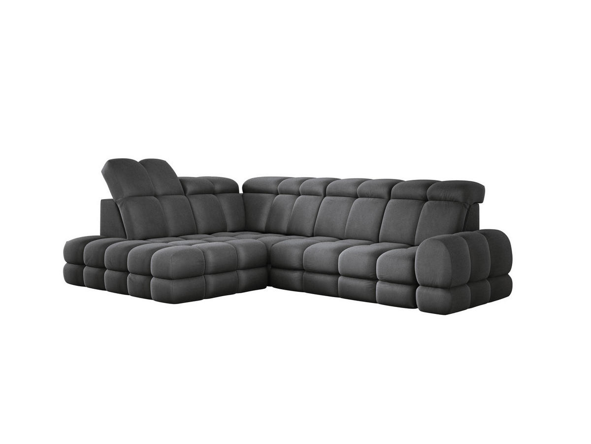 ECKSOFA TOLLO Solar-stoff L-form 302x217x105 cm grau - Dunkelgrau, Holz/Textil (302/217cm) - DomoHome