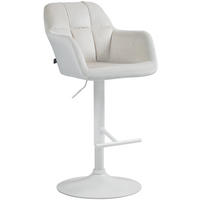 BARHOCKER Natoma Samt 97-118x57x59 cm Creme - Creme, Textil (57/97/59cm) - furnicato
