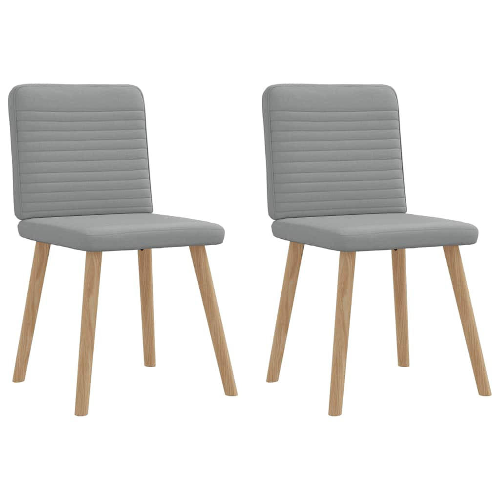 ESSZIMMERSTÜHLE 2 Stk. Hellgrau Stoff 45*54*86cm - Grau, Metall (45/86/54cm) - ZMH