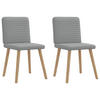 ESSZIMMERSTÜHLE 2 Stk. Hellgrau Stoff 45*54*86cm - Grau, Metall (45/86/54cm) - ZMH