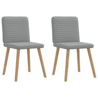 ESSZIMMERSTÜHLE 2 Stk. Hellgrau Stoff 45*54*86cm - Grau, Metall (45/86/54cm) - ZMH