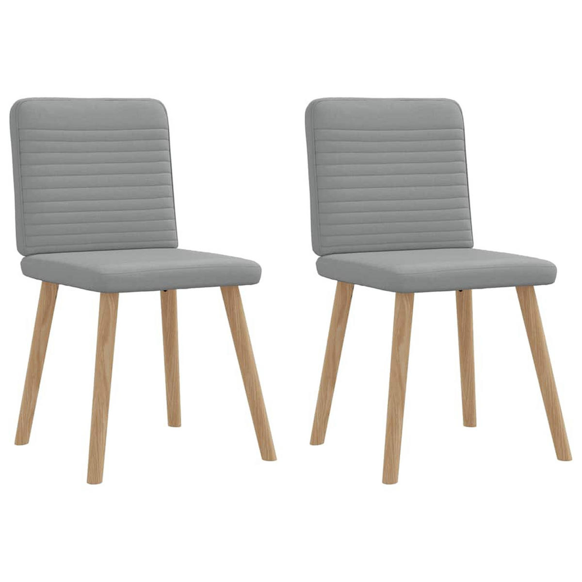 ESSZIMMERSTÜHLE 2 Stk. Hellgrau Stoff 45*54*86cm - Grau, Metall (45/86/54cm) - ZMH