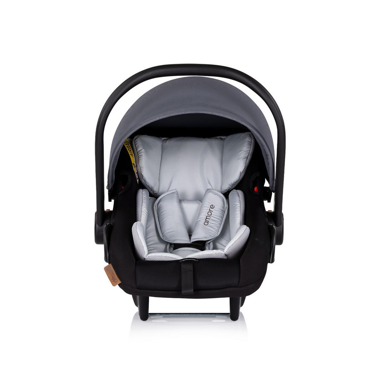 BABYSCHALE Isofix Set Amore i-Size grau gemustert Station i-Size Gruppe 0+ (0 - 13 kg) - Grau, Kunststoff (40/56/62cm) - Chipolino