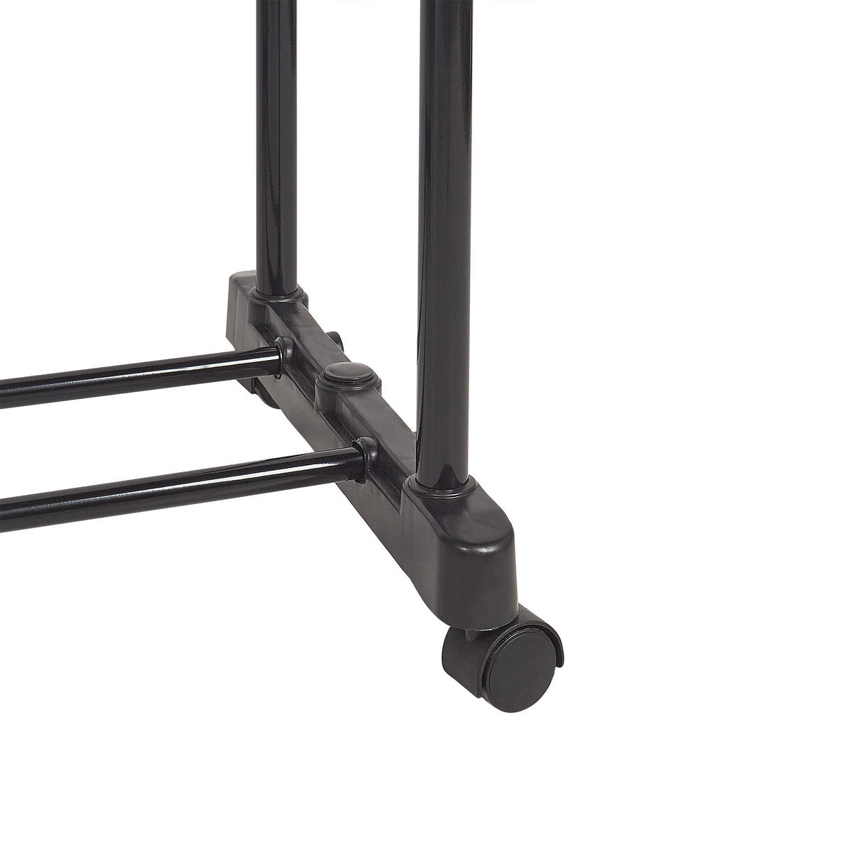 KLEIDERSTÄNDER Metall schwarz/silber 160 cm Gilmer - Silberfarben/Schwarz, Metall (75/160/42cm) - Beliani
