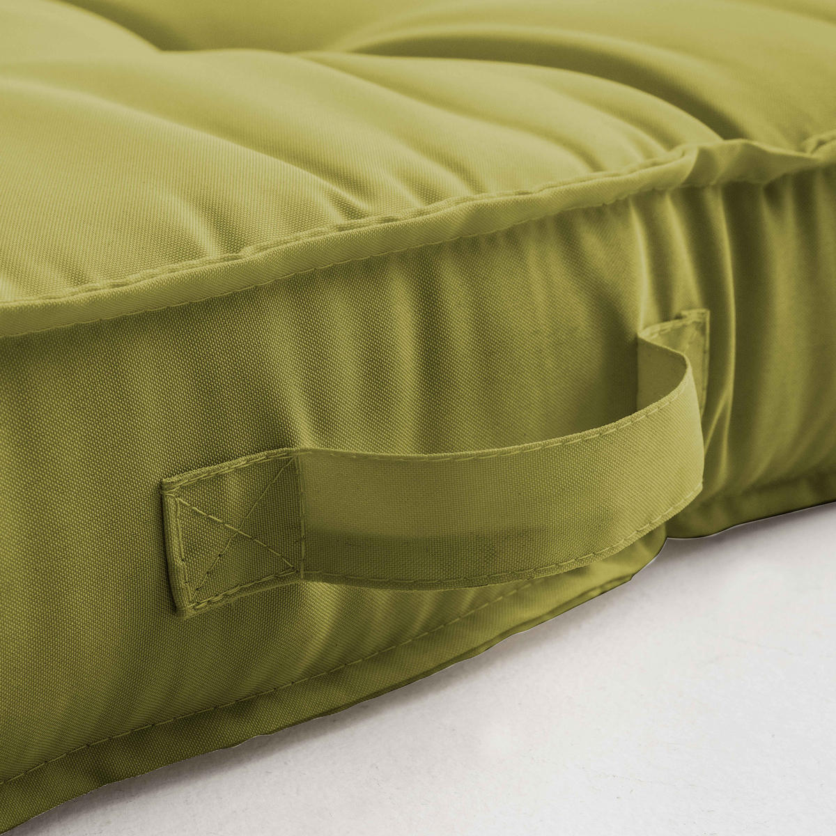 GARTEN-LOUNGESOFA aus Paletten, inkl. Sitzkissen, Grün - Grün, Holz (60/80/60cm) - Oviala