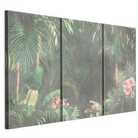 LEINWANDBILD Dschungel 3-tlg. 90x60 cm - Multicolor, Holz (90/60cm) - LUMASOUL
