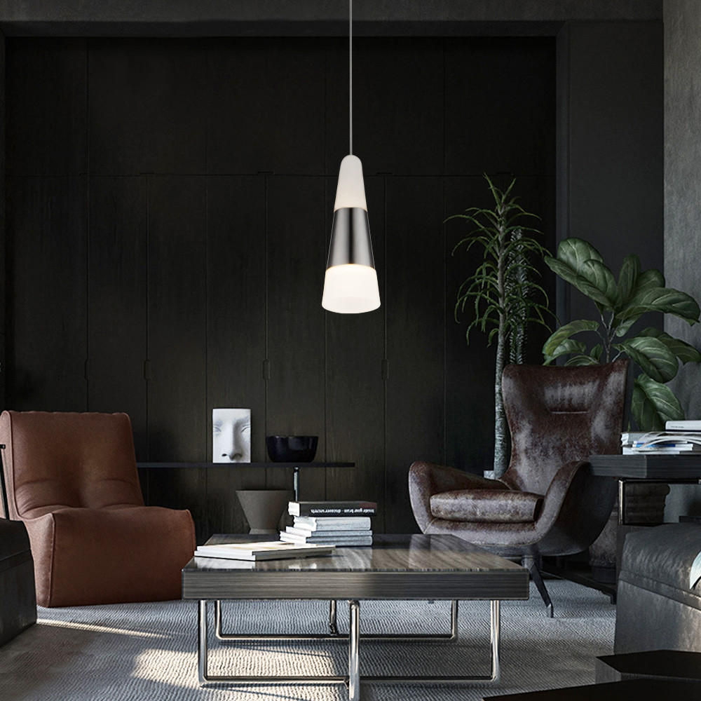 LED HÄNGELEUCHTE FRISO Silber Nickel Matt - Silberfarben, Metall (12/12/100cm) - Globo Lighting