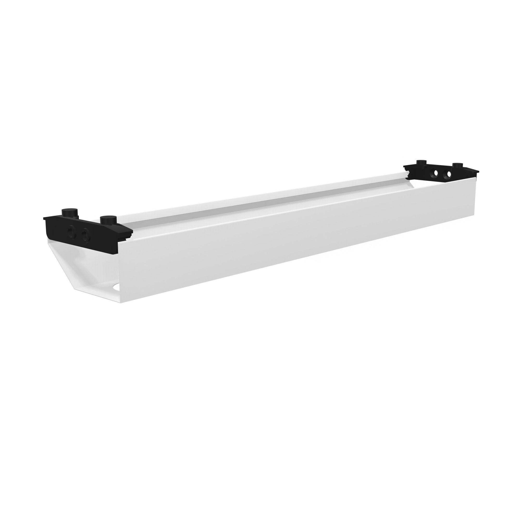 KABELKANAL Horizontaler Kabelkanal Flex-small / Ohne Zubehör Weiß 880mm - Weiß, Metall (16/88/10cm) - ASSMANN