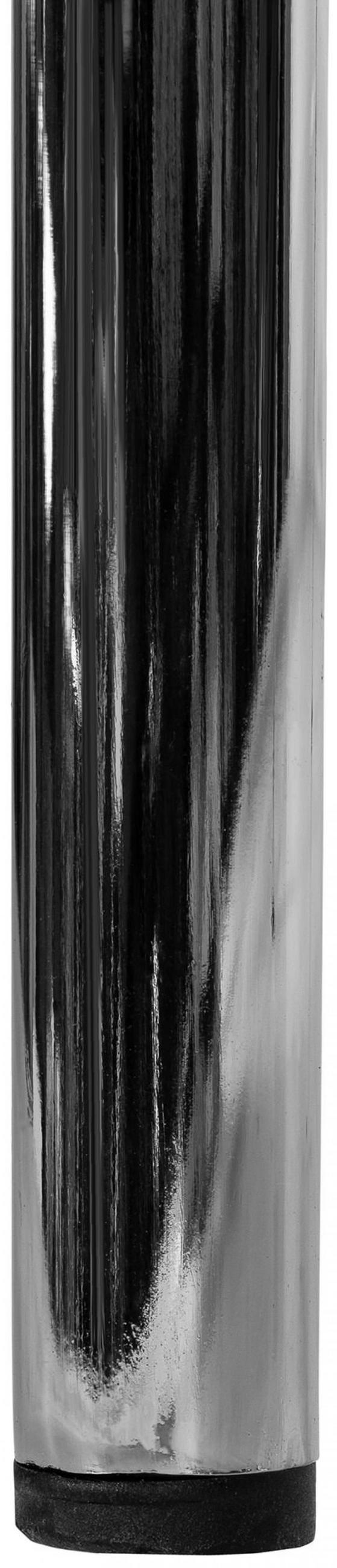 BARHOCKER Metall weiß - Chromfarben/Weiß, Metall (43/114/41cm) - CLP