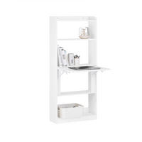 SCHREIBTISCH Weiß klappbar - Weiß, Holzwerkstoff (58/64/145cm) - SoBuy