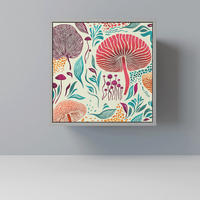SIDEBOARD FUNGUS FANTASY, Grau, 57,5x42x57,5 cm, Ohne Füße - Multicolor/Grau, Holzwerkstoff (57.5/57.5/42cm) - SpaceRebels