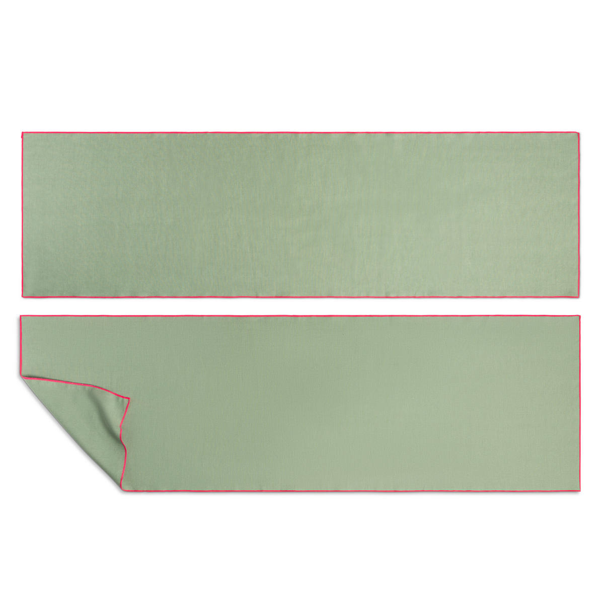 TISCHET 8-teilig, 100% Leinen, türkis und lila SET CONTRAST EDGE - Türkis, Textil (40/130cm) - RNT By Really Nice Things