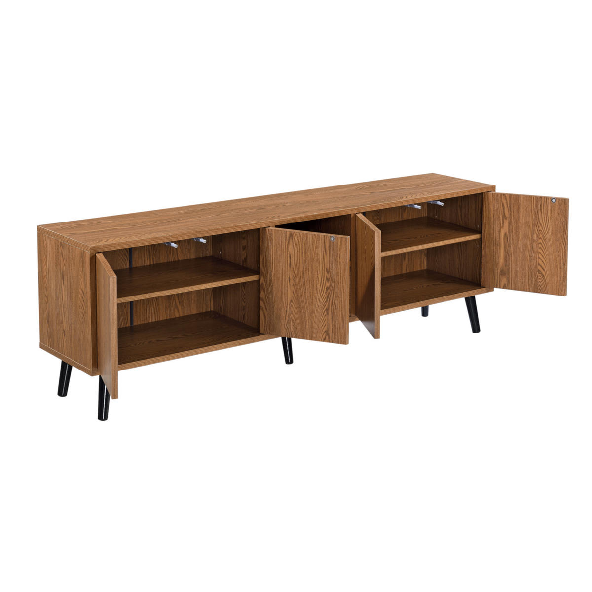 LOWBOARD Hedemora - Dunkelbraun, Holz/Holzwerkstoff (140/45.5/30cm) - [en.casa]