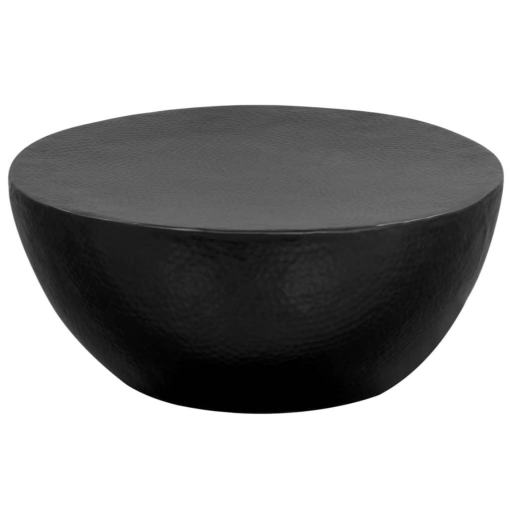 COUCHTISCH aus Gehämmertem Aluminium 70 x 30 cm - Schwarz, Metall (70/70/30cm) - furnicato