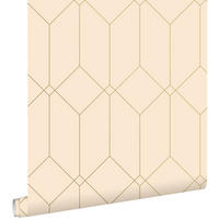 TAPETE Art Decó Muster 53 cm x 10.05 m - Beige, Papier (53/1000cm) - ESTAhome