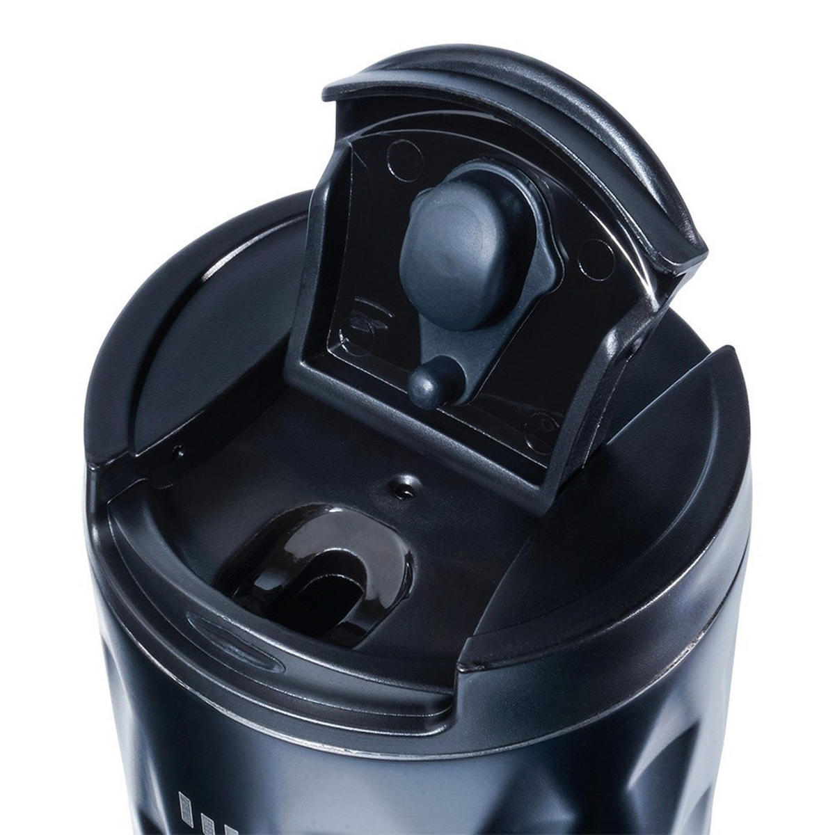 THERMOBECHER Edelstahl matt 500 ml Schwarz - Schwarz, Metall (0.5L) - Orion 