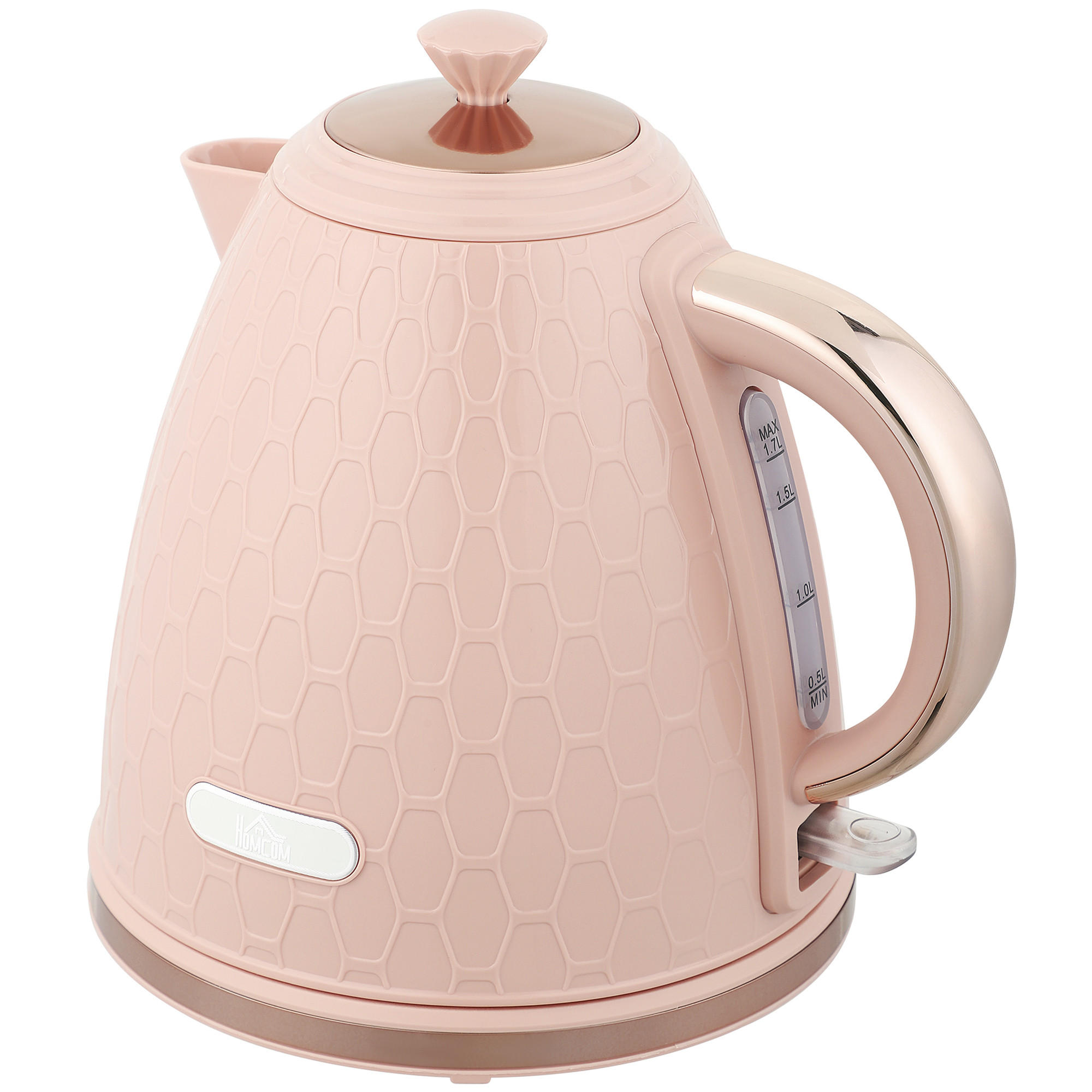 WASSERKOCHER DE-07948 1,7 L, 2,2 kW, kabellos Hellrosa - Pink, Kunststoff (19.5/23.4/24.2cm) - ComfortXL