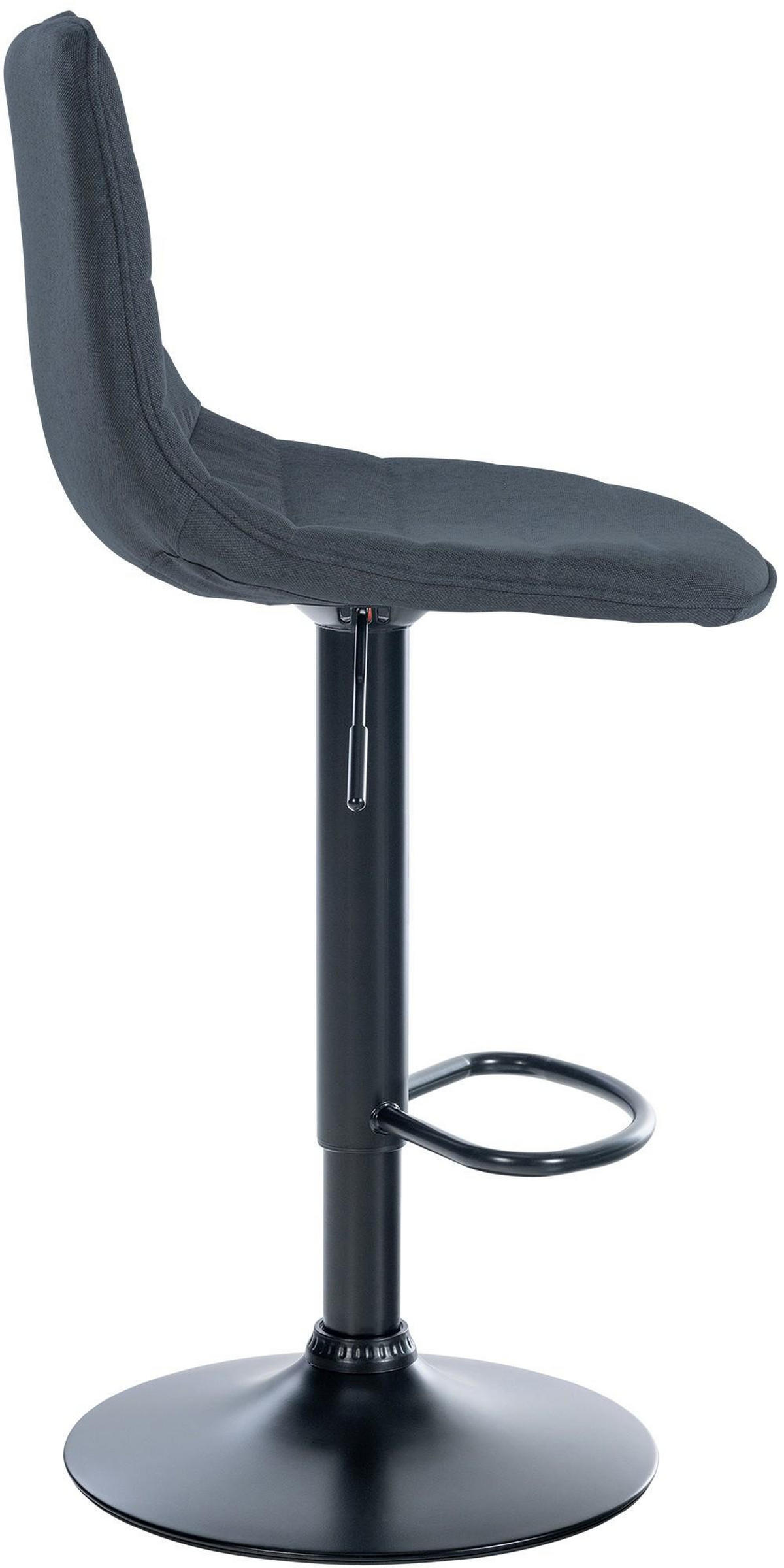 BARHOCKER 2er Set Stoff dunkelgrau - Dunkelgrau, Textil/Metall (45/89/46cm) - CLP