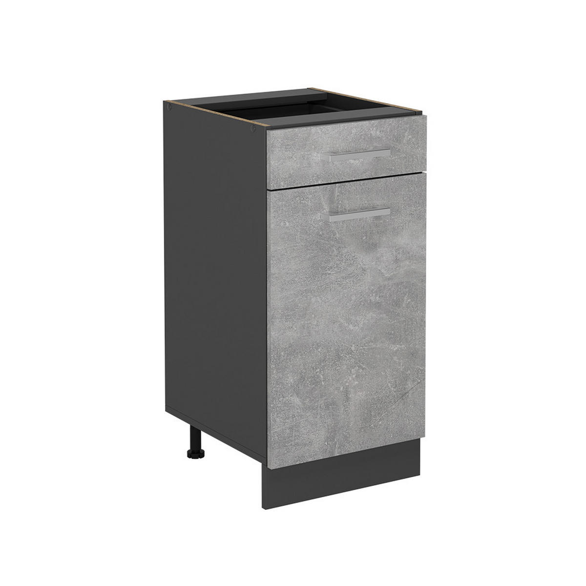 KÜCHENUNTERSCHRANK R-Line Beton 40 cm ohne Arbeitsplatte - Anthrazit/Grau, Holzwerkstoff (40/81.6/46cm) - Vicco