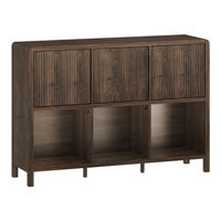 KOMODA Lukkodso - barva vlašského ořechu, kompozitní dřevo (110/76.5/30cm) - [en.casa]