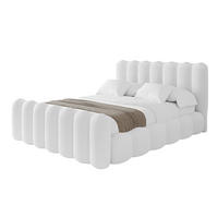 POLSTERBETT mit Bettkasten, Fußteil und Lattenrost, Bett mit Matratze H3/H4 - SORA-Z 180x200 Weiß - Weiß, Holzwerkstoff/Textil (180/200cm) - ALTDECOR
