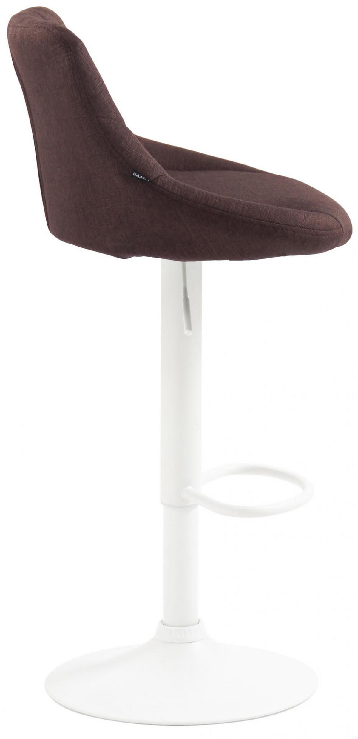 BARHOCKER Stoff braun - Weiß/Braun, Textil/Metall (46/83/49cm) - CLP