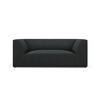 SOFA Ruby aus Cord schwarz 2 Sitzplätze - Schwarz, Textil (93/69/174cm) - Micadoni