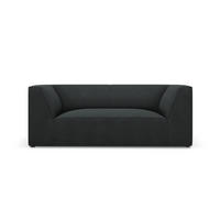 SOFA Ruby aus Cord schwarz 2 Sitzplätze - Schwarz, Textil (93/69/174cm) - Micadoni