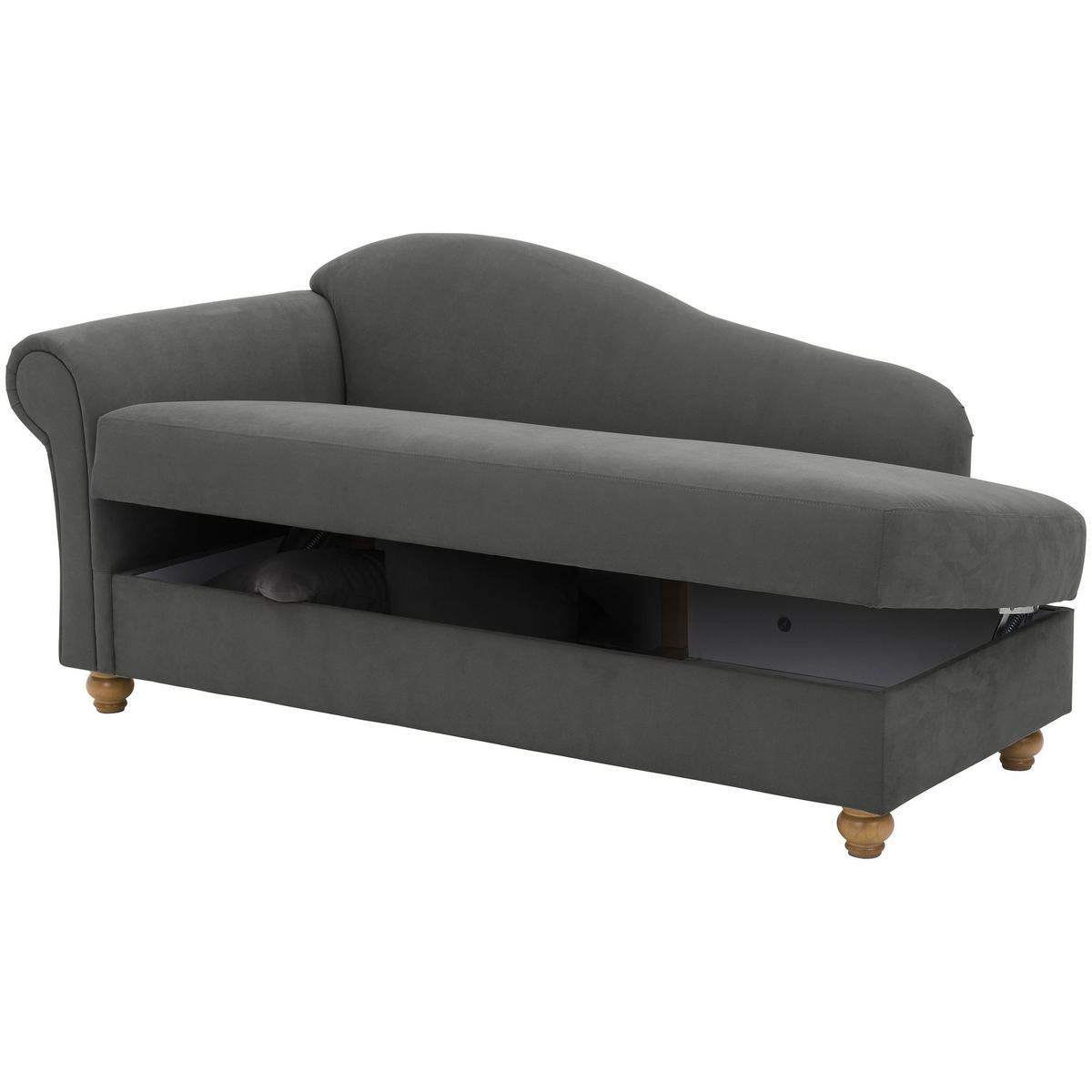 RECAMIERE Armlehne links Katrinka Flachgewebe grau - Grau, Kunststoff (188/84/92cm) - 58aufmkessel