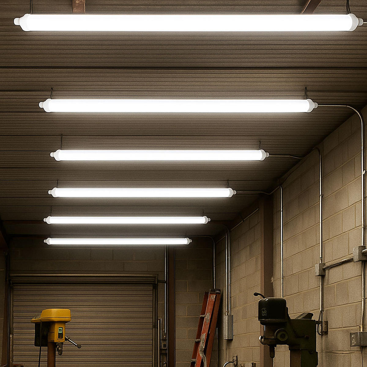 LED DECKENLEUCHTE Weiß Kunststoff - Weiß, Kunststoff (150/6.5/5.8cm)