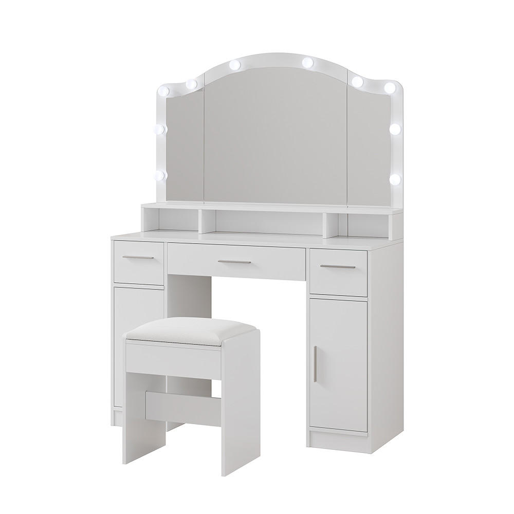 TOALETNÍ STOLEK Lumira Bílá - bílá, kompozitní dřevo (110/150.5/40cm) - Vicco