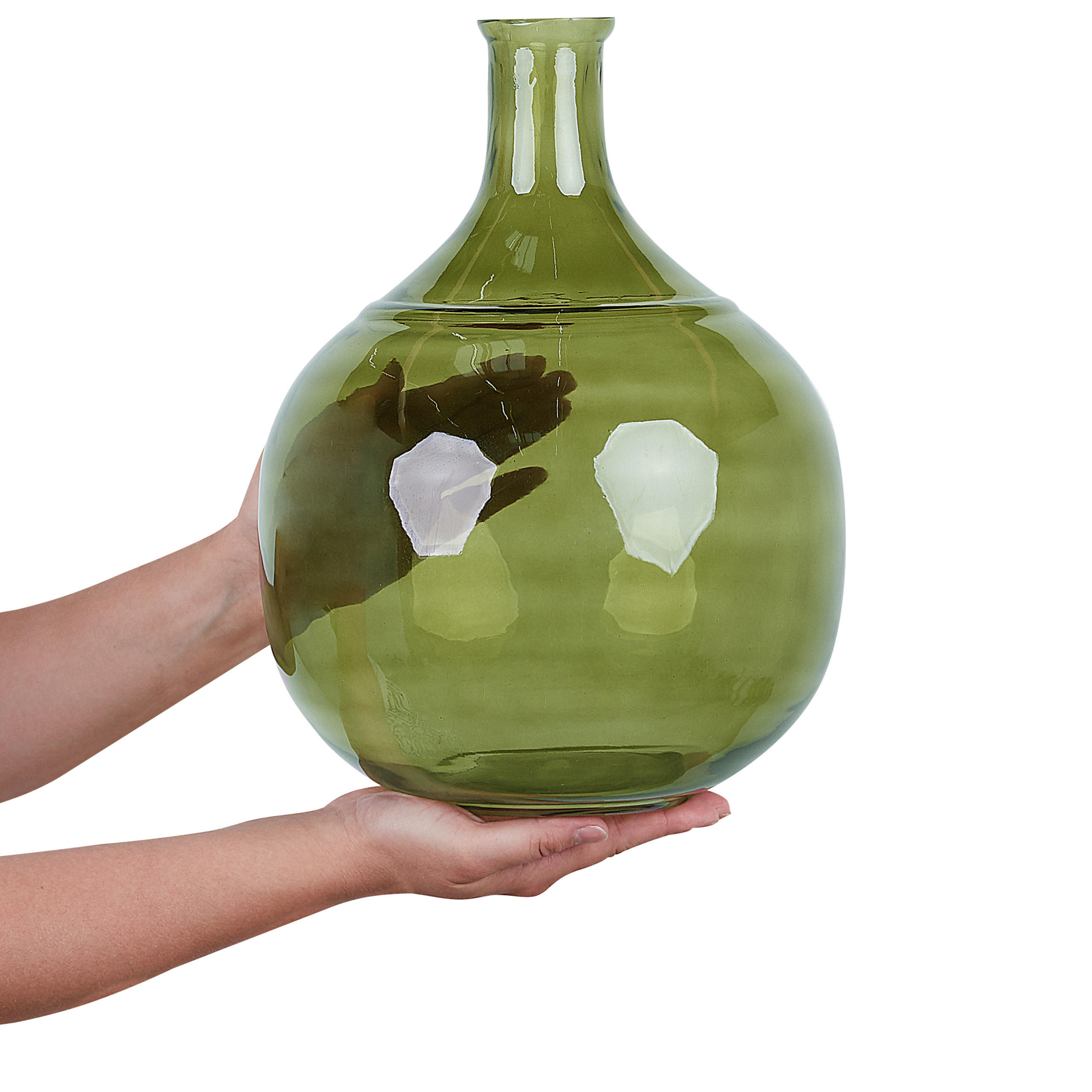 BLUMENVASE Glas grün Achaar - Grün, Glas (34cm) - Beliani