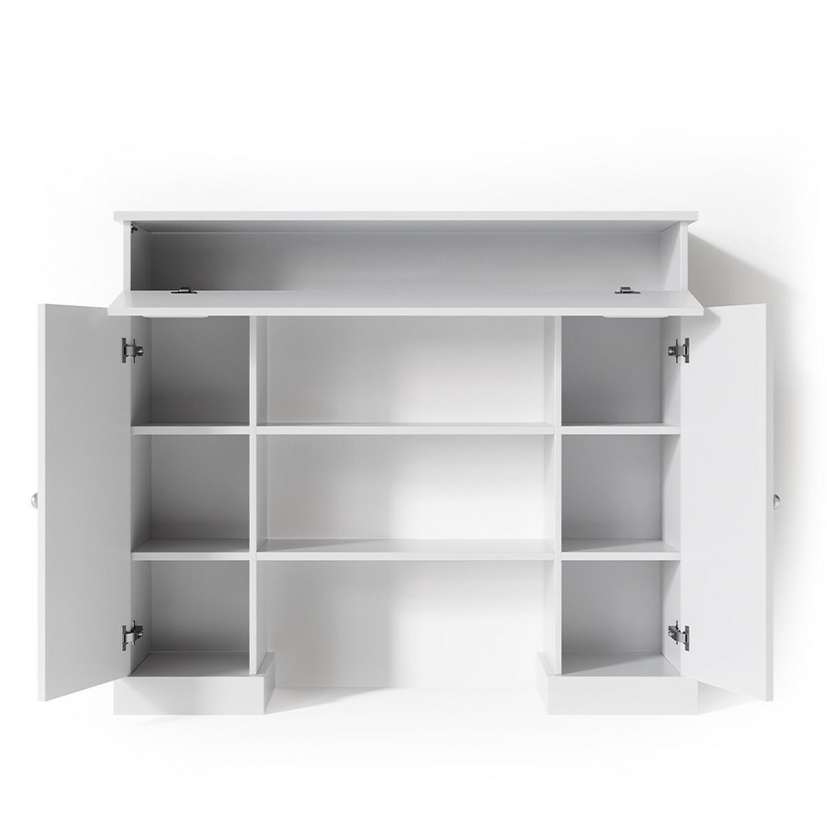 KAMINUMRANDUNG Weiß 119.5 x 103 cm - Weiß, Holzwerkstoff (119.5/103/27.3cm) - Vicco