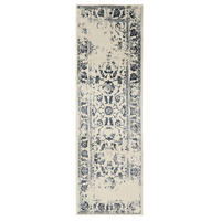 VINTAGE-LÄUFER Suki 80/240 cm - Blau/Creme, Kunststoff (80/240cm) - benuta